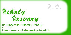 mihaly vasvary business card