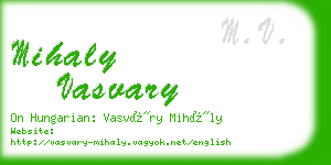 mihaly vasvary business card